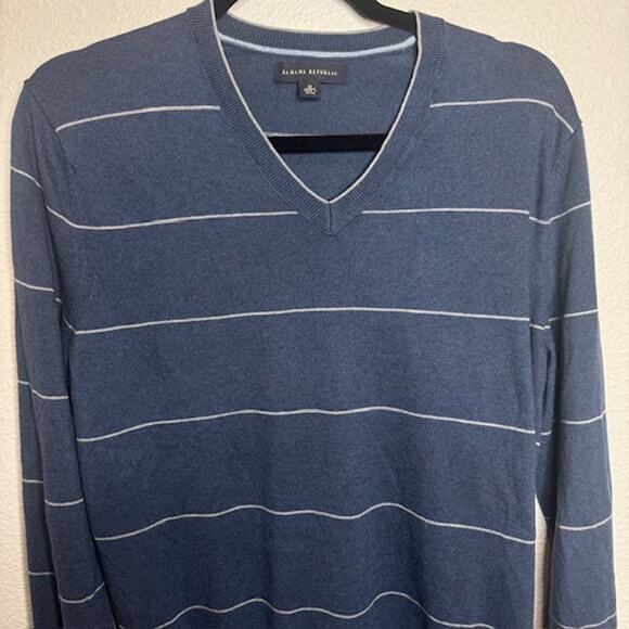 Banana Republic Mens Sweater Sz Medium Silk Cashmere Luxury Blend Pullover - Picture 6 of 11